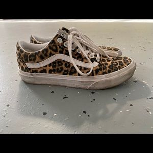 Leopard print vans
